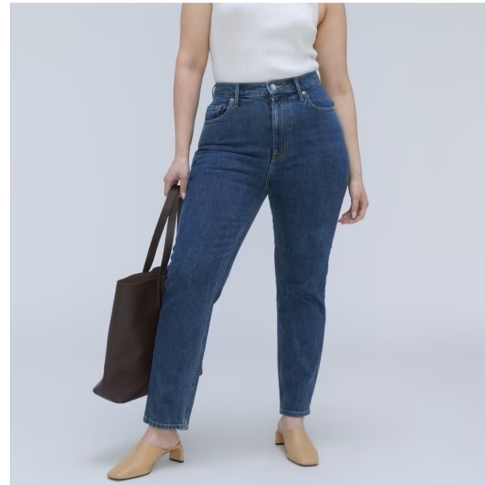 Everlane The Curvy Cheeky Jean High Rise Medium Wash Size 25 90s Hourglass